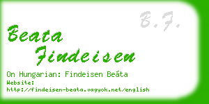 beata findeisen business card